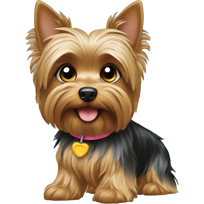 Yorkshire Terrier with toy emoji