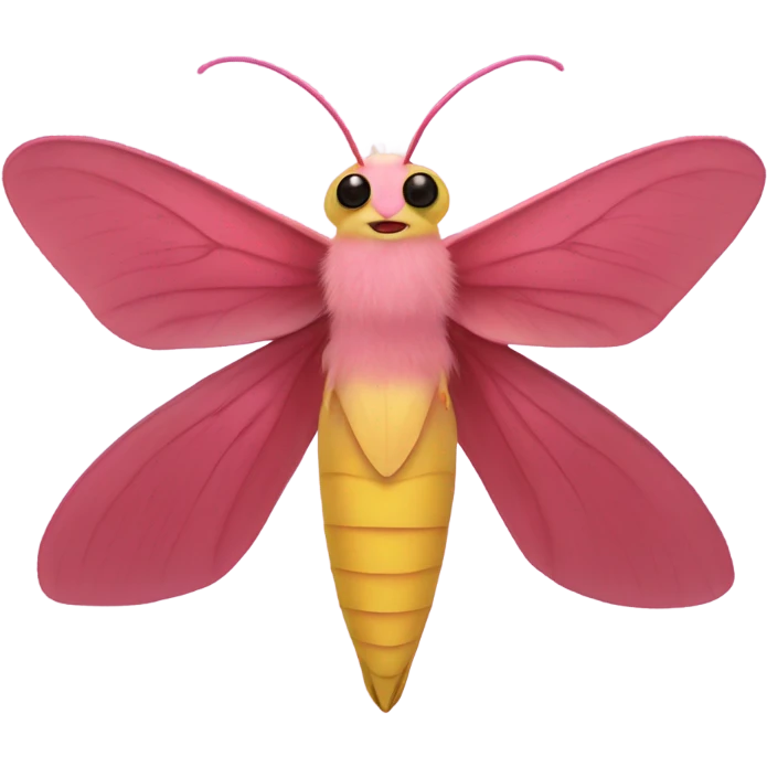 Rosy maple moth emoji