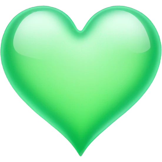 Light green transparent heart emoji