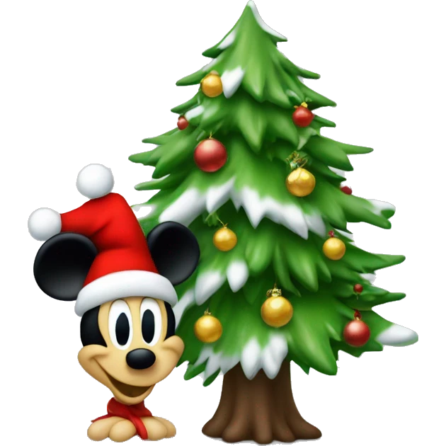 Topolino con l’albero di Natale emoji