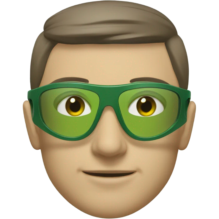 nerrow green sports glasses emoji