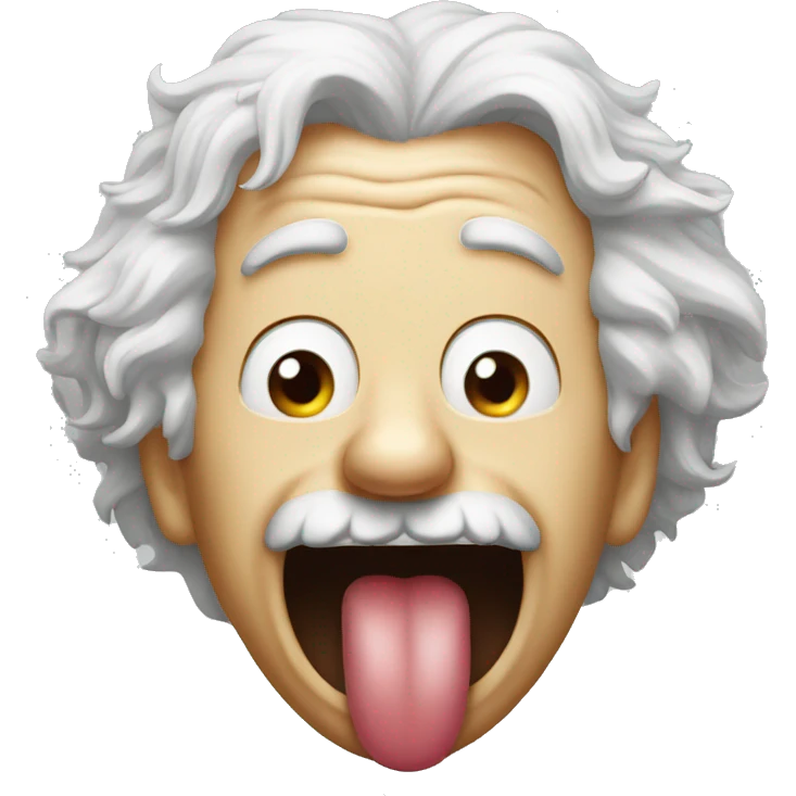 crazy einstein tongue emoji