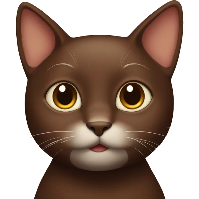 Chocolate brown cat emoji