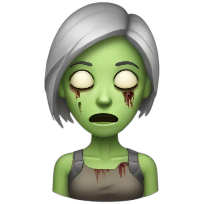 sleepy zombie woman emoji