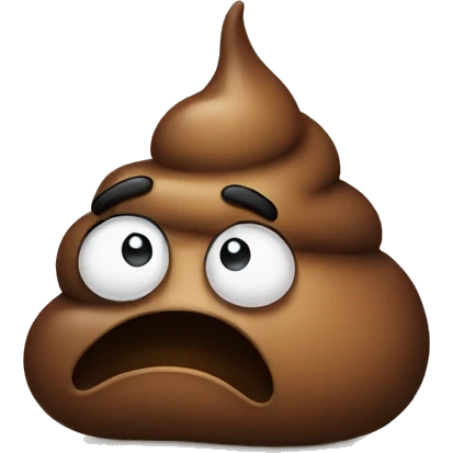 Poop is crying emoji