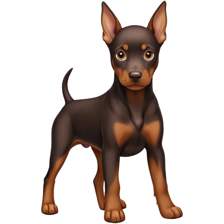 Dobermann puppy natural ear  emoji