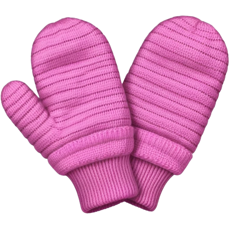 pink pair of mittens emoji