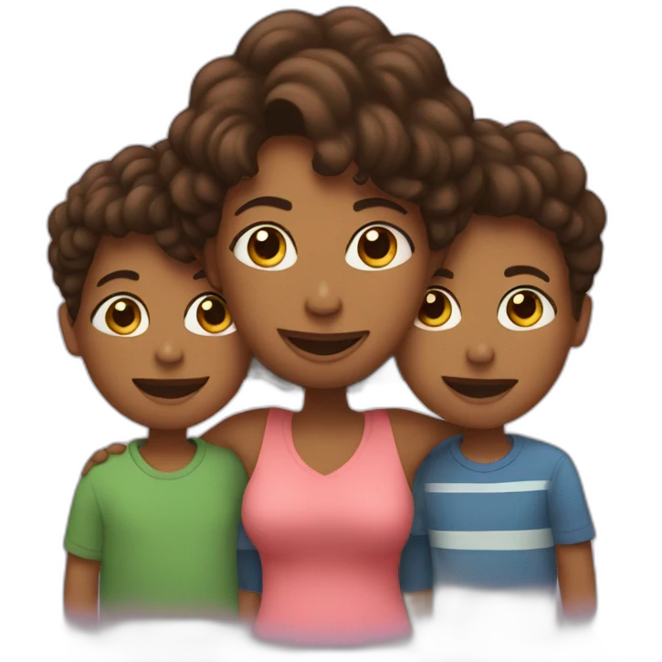 Mommy and two sons emoji