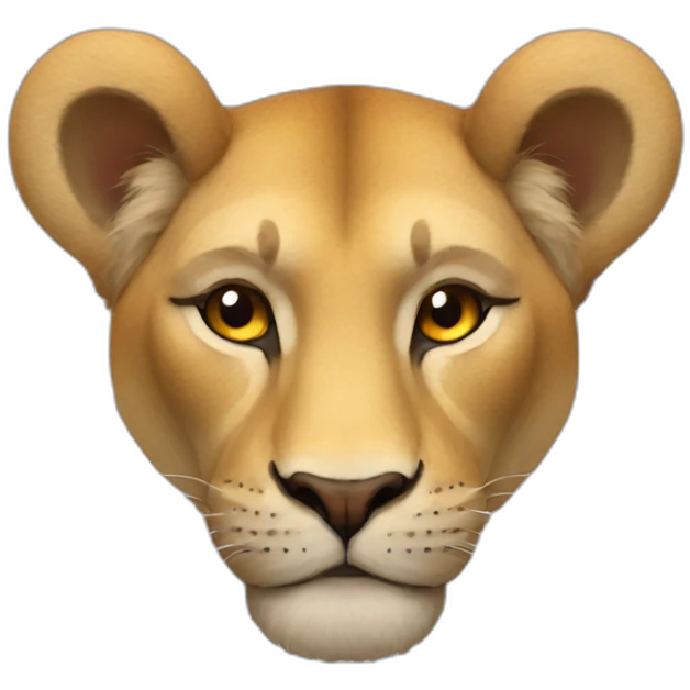León con ojos de corazón  emoji