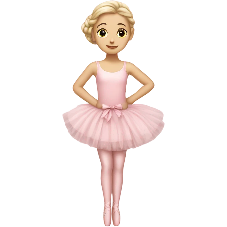 white girl, Soft pink ballerina dress with ribbon emoji