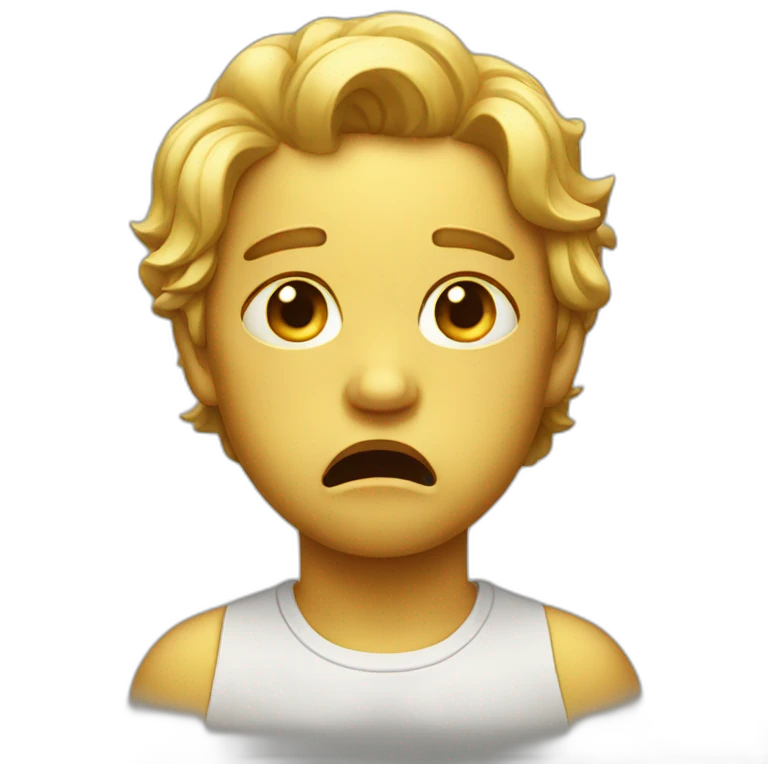 golden face crying emoji