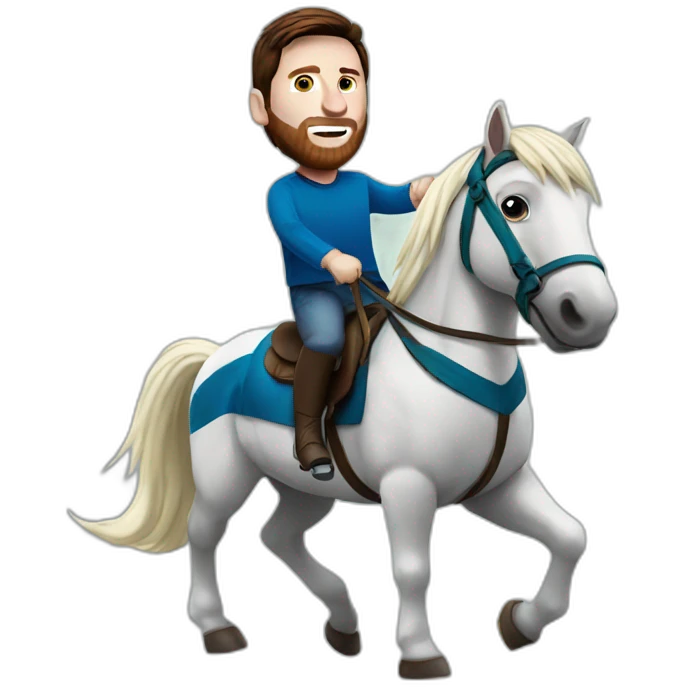 Messi on horse emoji