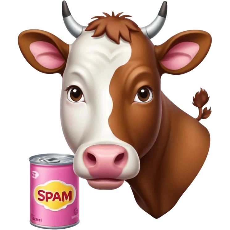 one cow one SPAM emoji