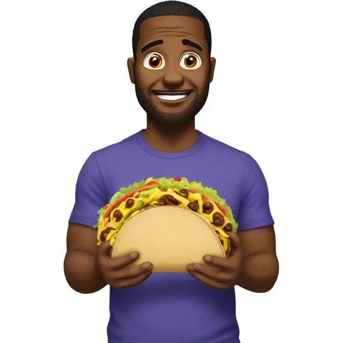 deez nuts meme guy holding a taco emoji