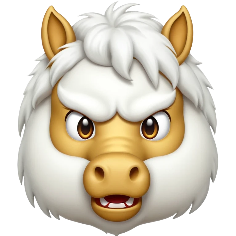Angry horse puffy emoji  emoji