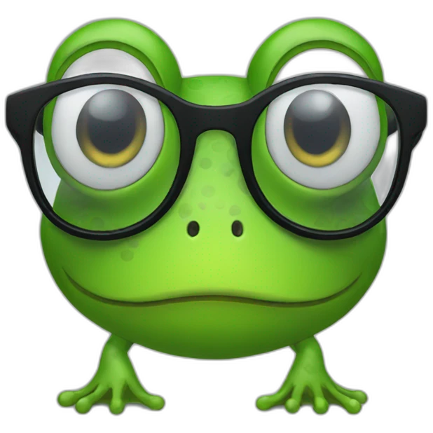 frog with glasses emoji