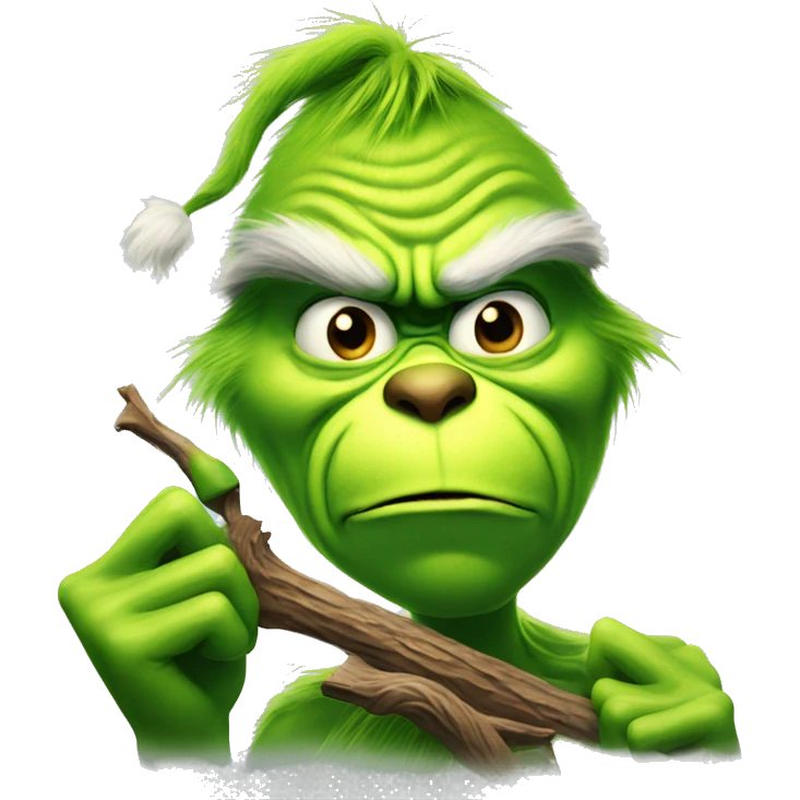 Grinch stealing tree emoji