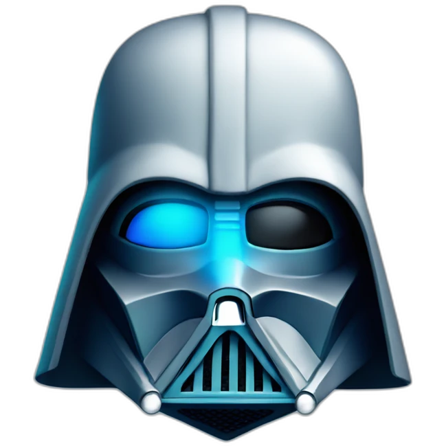 blue glow darth vador mask emoji