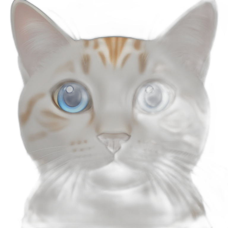 a full image of a blue eyed cat emoji