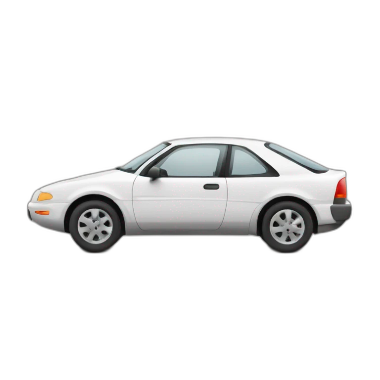 Un voiture avec des panneaux emoji