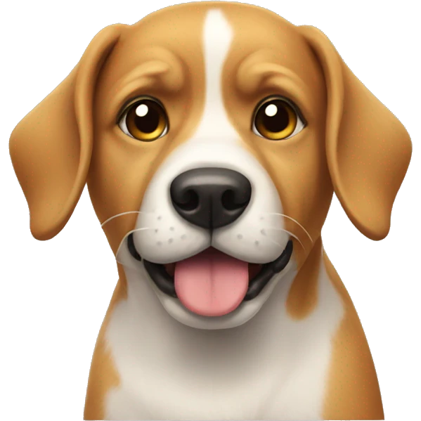 A dog with a mustache  emoji