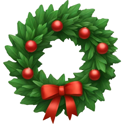 Christmas wreath  emoji