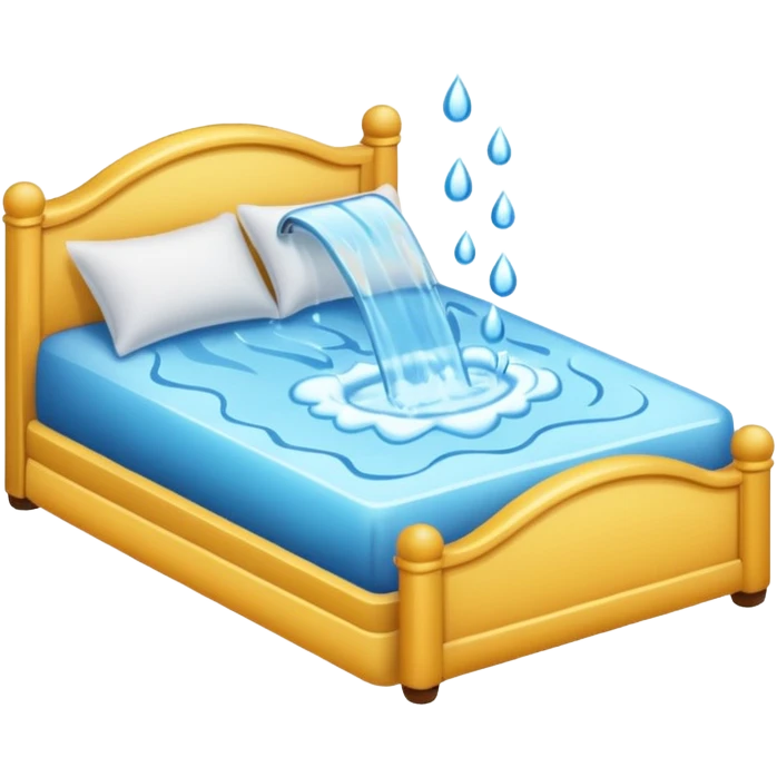 bed with water spilling emoji