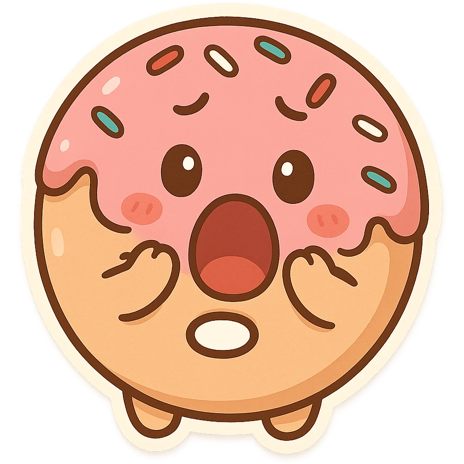 Chibi Donut Shocked emoji
