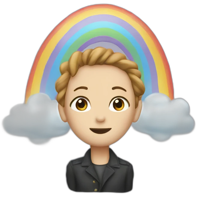 Cœur arc en ciel emoji