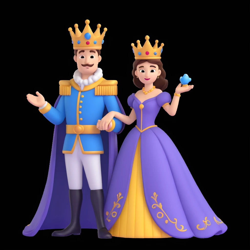 disney king and queen posing emoji