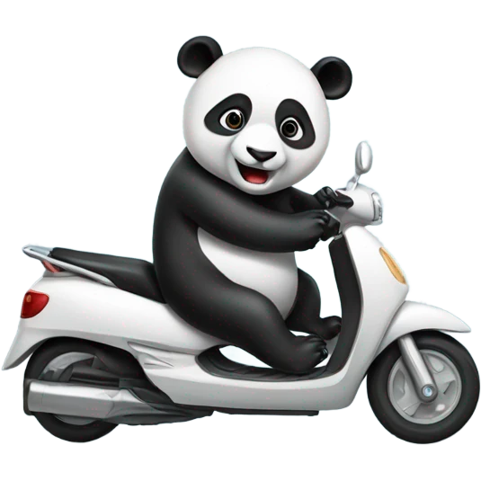 Panda on a scooter emoji
