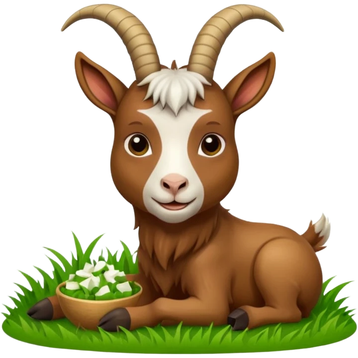 goat eating  emoji