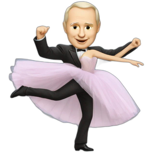 Vladimir poutine qui porte un tutu de danse emoji