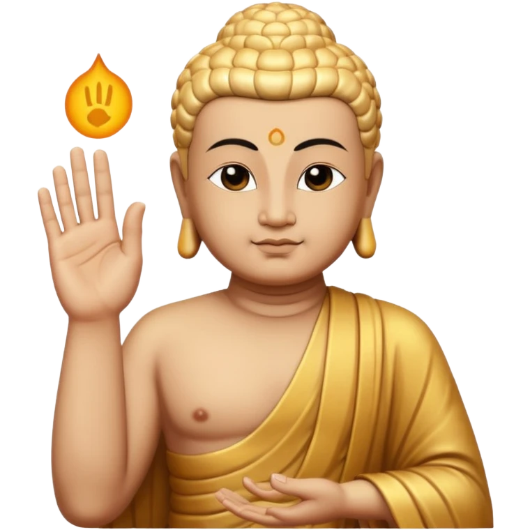 Make Buddha showing rock sign emoji