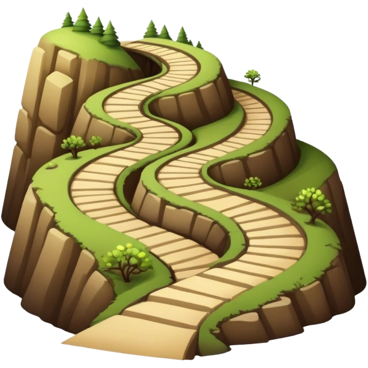 Least steep path emoji