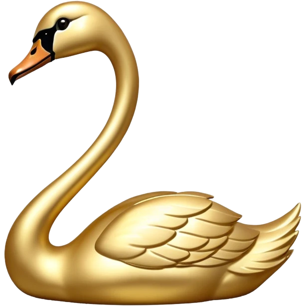 Gold swan emoji