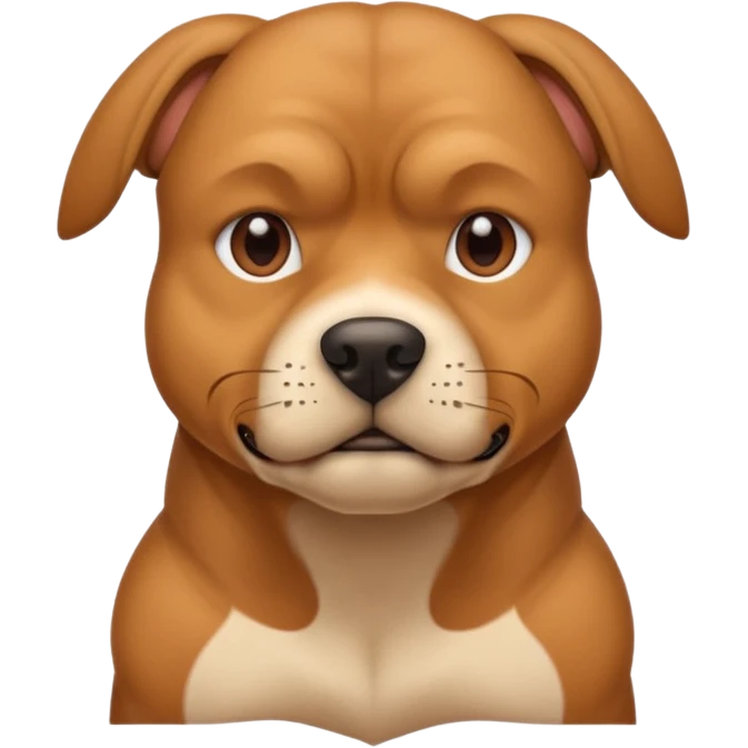 A very muscular dog emoji