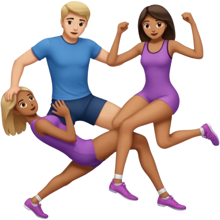 Woman's legs spread wide while man fucks her deep emoji