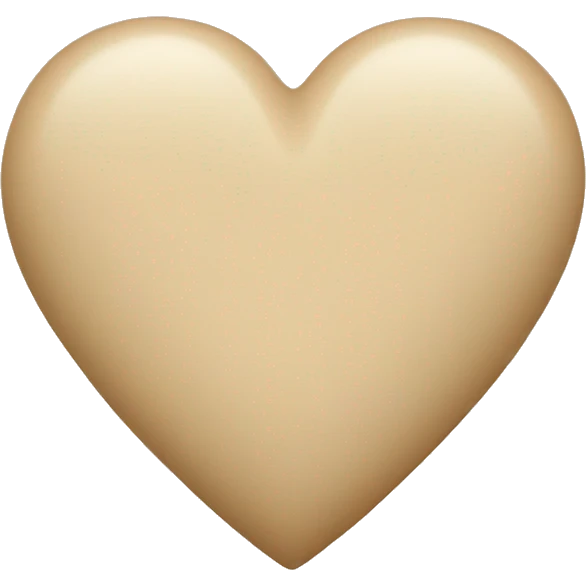 Beige colour heart  emoji