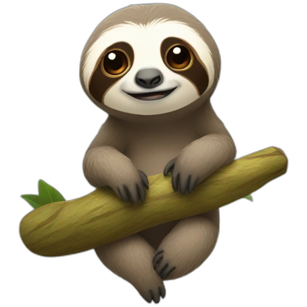 Sloth holding nothing emoji