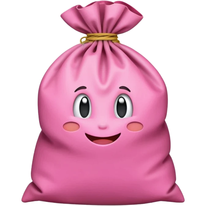 $100 AUD cash overflowing in a pink sack bag emoji