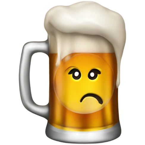 Heart with a beer in ut emoji