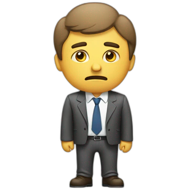 Sad officeman emoji