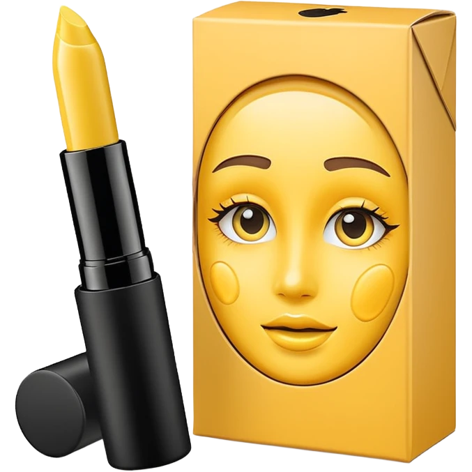 yellow makeup concealer packaging emoji