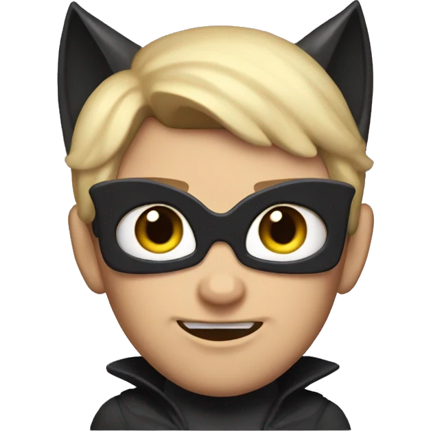 Doofy looking Batman wearing cat ears emoji