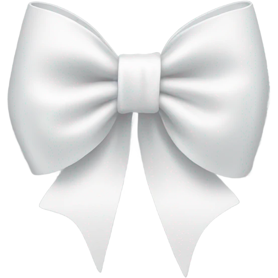 White bow on white bow emoji