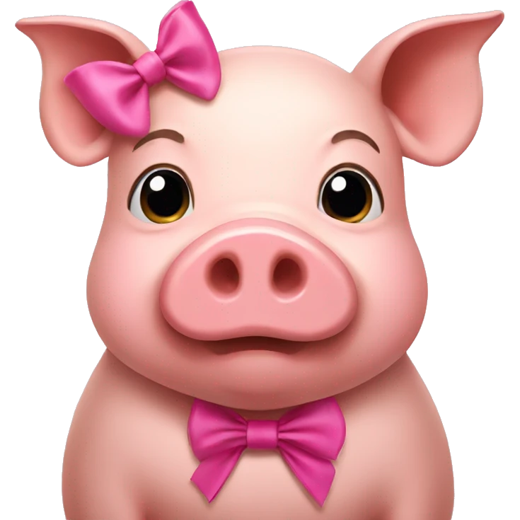 Pig with a bow emoji
