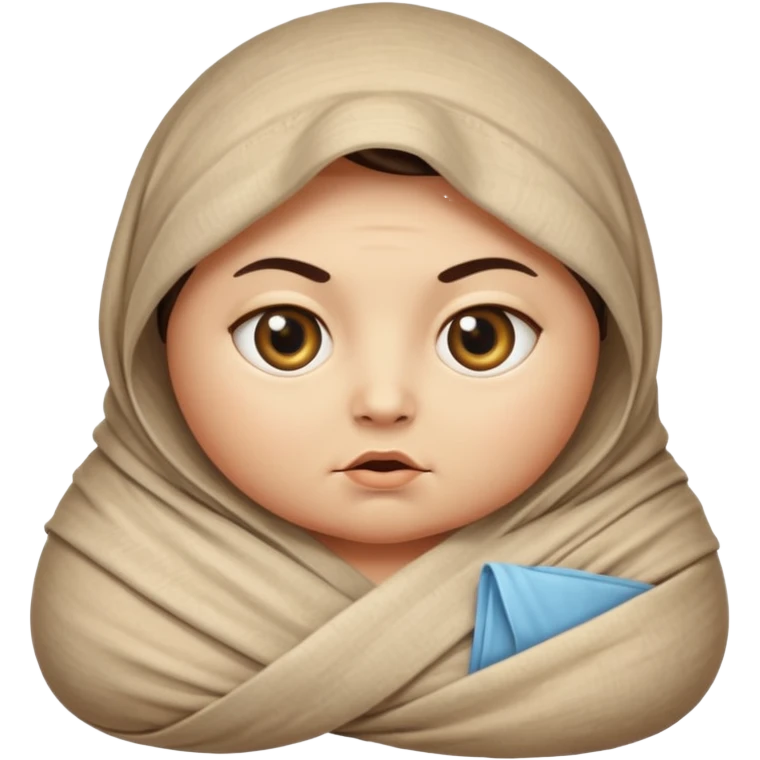 Mummy Cartoon: Chubby, friendly-looking mummy with oversized eyes and loose wrappings
 emoji