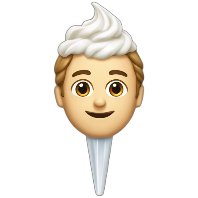 macron avec une glace emoji