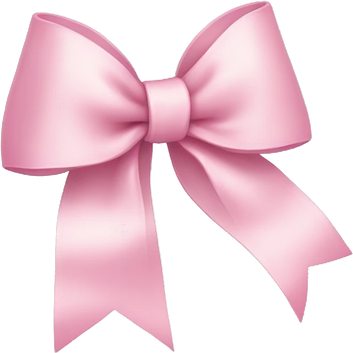 light pink ribbon bow emoji